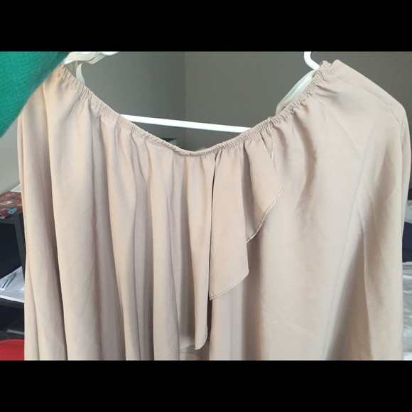 Beige High-Low Skirt - Picture 4 of 6